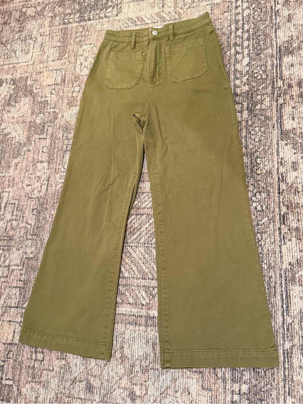 ROLLA'S Olive Green Wide-Leg Jeans